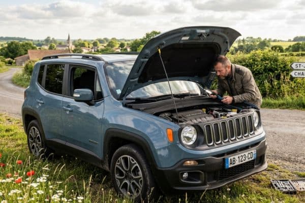 inspection du moteur sur le jeep renegade 1.4