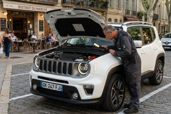 jeep renegade en ville inspection moteur