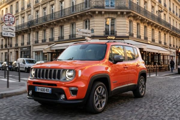 jeep renegade qui roule en ville