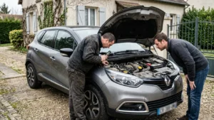 Contrôle sous le capot d’un Renault Captur 0.9 TCe 90 d’occasion