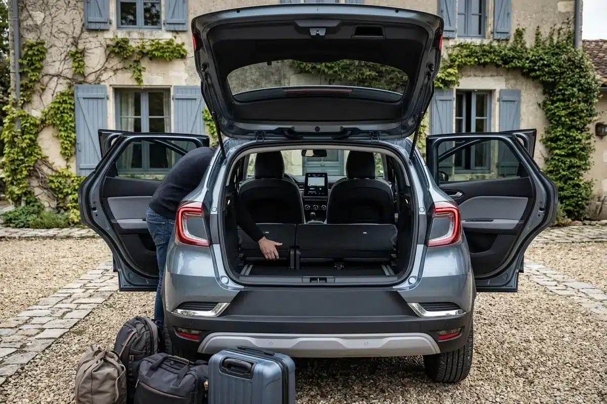 La banquette coulissante du Renault Captur hybride libère de la place pour les bagages
